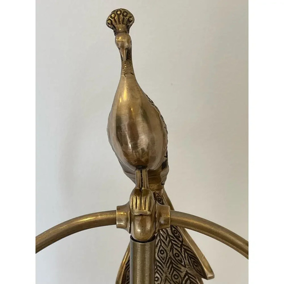 Anthropologie Brass Ida Peacock Towel Stand Bath - Picture 8 of 8